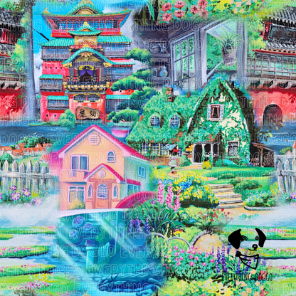 Painted Houses - Bandana (Reversible)