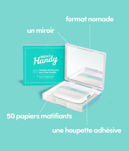 Papiers Matifiants + Recharge 150 feuilles