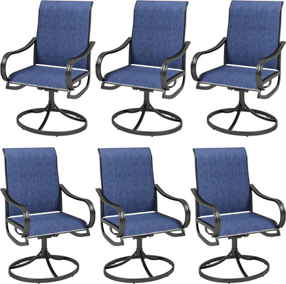 6 set / Black Frame, Blue Fabric