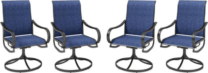 4 set / Black Frame, Blue Fabric
