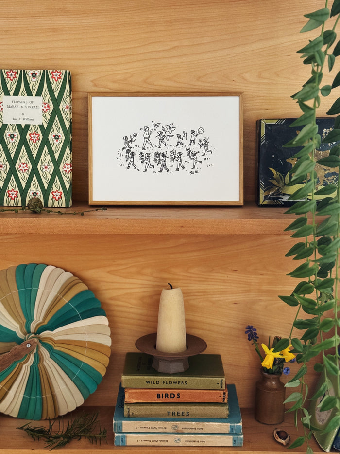 Peace Kids Letterpress A5 Print
