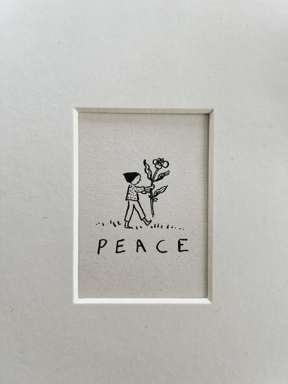 Peace three: original ink drawing