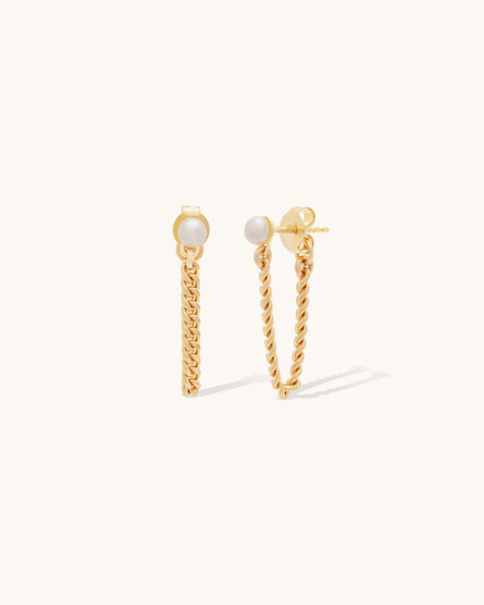 Pearl Chain Studs