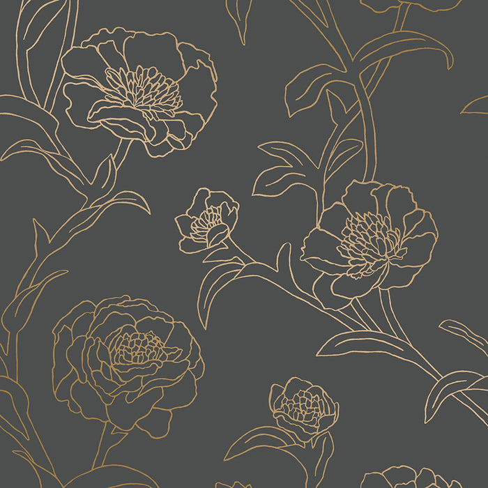 SINGLE ROLL / Noir Floral