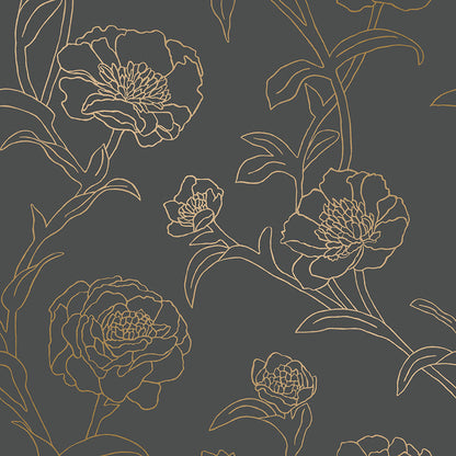 SINGLE ROLL / Noir Floral