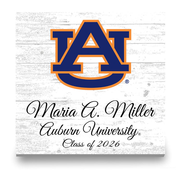 Personalized Auburn University Graduation Sign – Custom Graduate Name & Class Year Gift – Official Tigers Wood Decor