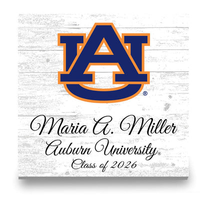 Personalized Auburn University Graduation Sign – Custom Graduate Name & Class Year Gift – Official Tigers Wood Decor