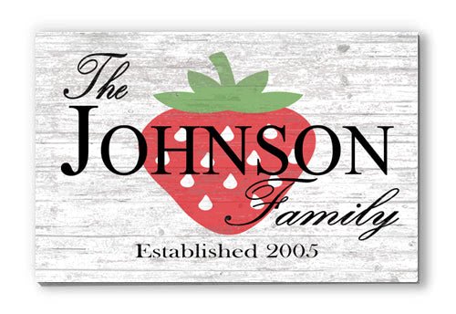 strawberry theme wall sign