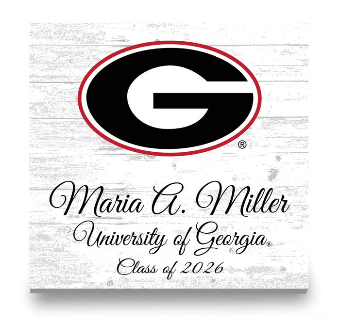 Personalized University of Georgia Graduation Sign – Custom Name & Class Year Gift for Bulldogs Students, Alumni & Graduates