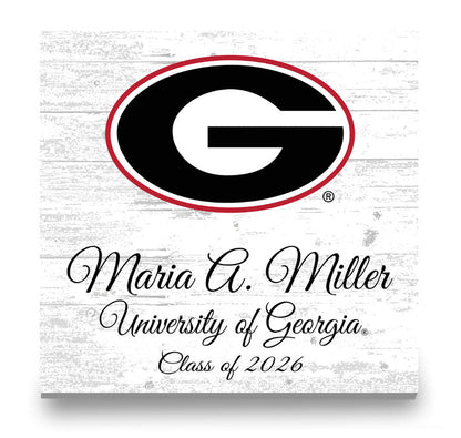 Personalized University of Georgia Graduation Sign – Custom Name & Class Year Gift for Bulldogs Students, Alumni & Graduates