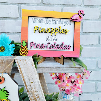 Pineapple Tropical Tiered Tray Set