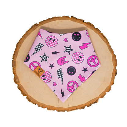 Pink Retro Elements - Bandana