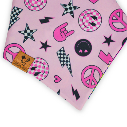 Pink Retro Elements - Bandana