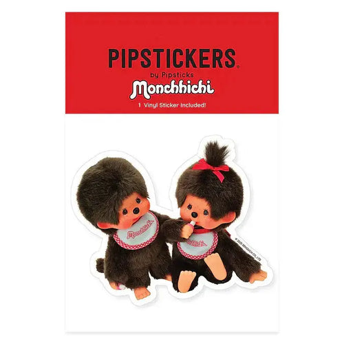 Pipsticks + Monchhichi Boy and Girl Vinyl Sticker