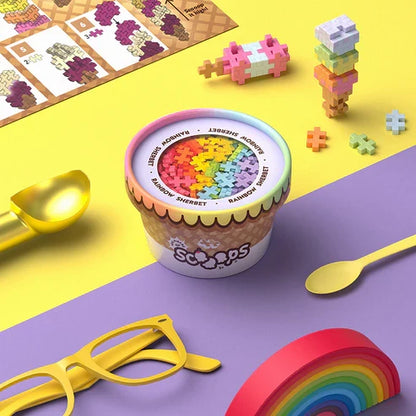 Plus Plus Scooops - Rainbow Sherbet - 100 Piece Building Set