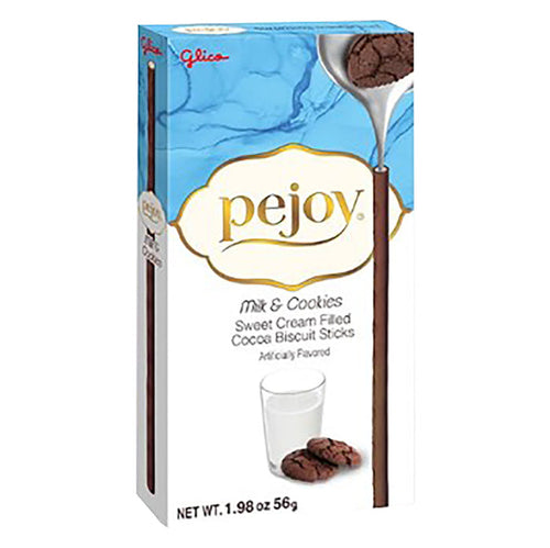Pocky Pejoy Milk and Cookies Cocoa Biscuit Sticks - 10 Count