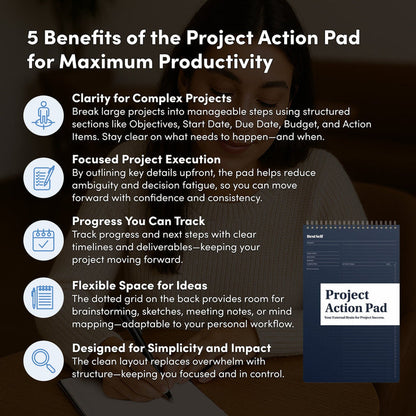 Project Action Pad Notebooks & Notepads Personal Growth