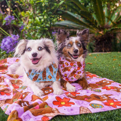 Pup Cones (Purple) - Towel
