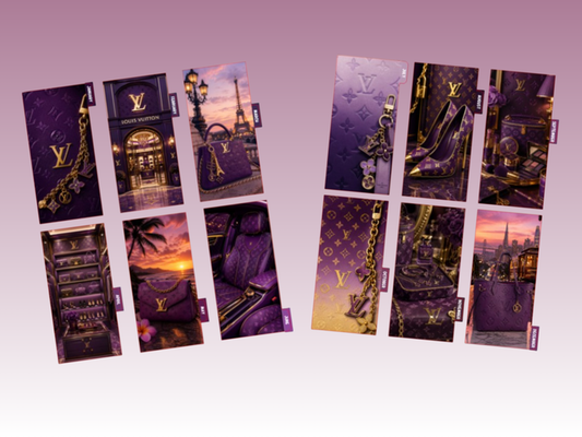 Purple L | Monthly Dividers | A6 Rings | Set of 12