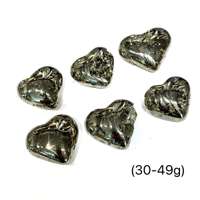 Pyrite gemstone heart
