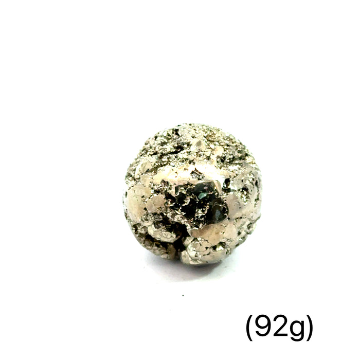 One (92g) Pyrite Gemstone Sphere