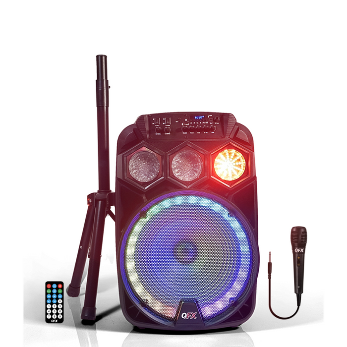 QFX RADIO BOCINA AMPLI 15" FM/BLUETOOTH