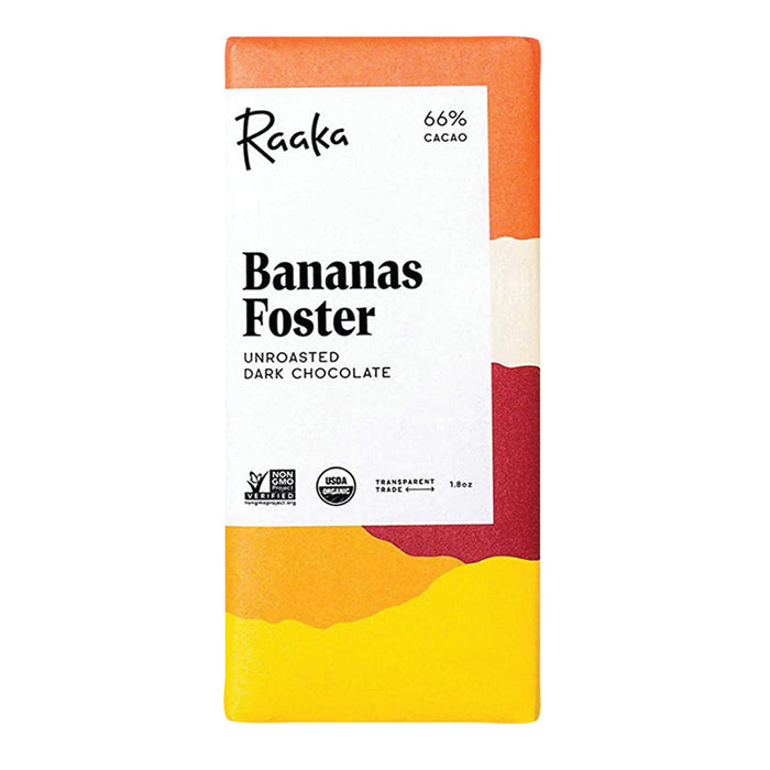 Raaka Bananas Foster 66% Dark Chocolate Bar - 144 Count