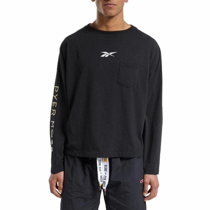 Reebok Apparel Men Reebok x Pyer Moss Long Sleeve T-Shirt BLACK