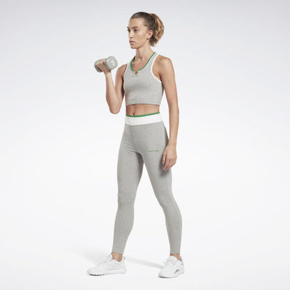 Reebok Apparel Women Reebok Identity Cotton Leggings MGREYH