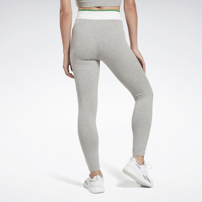 Reebok Apparel Women Reebok Identity Cotton Leggings MGREYH