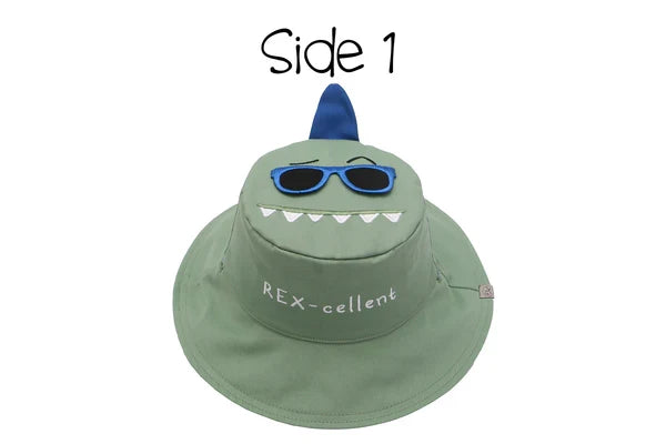 Reversible Dino/Surfer Large 4-6 Sunhat
