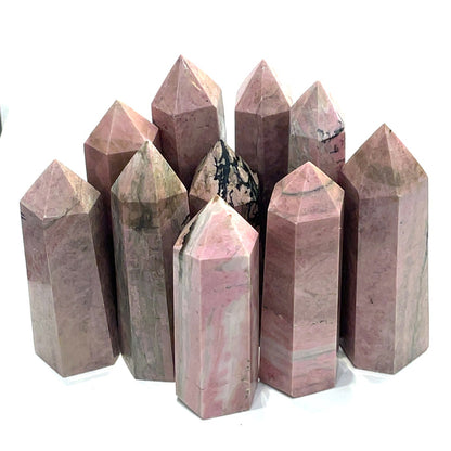 Rhodonite Gemstone Towers