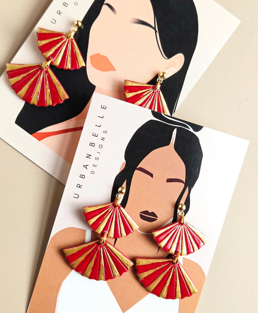Royale Fan Statement Earrings