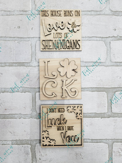 Runs on Love & Shenanigans- Set of 3- wholesale