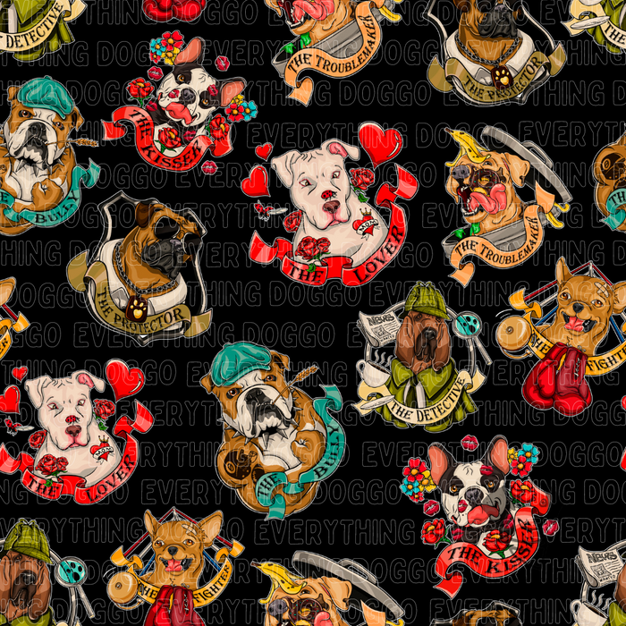 Sailor Tattoo Dogs - Bandana