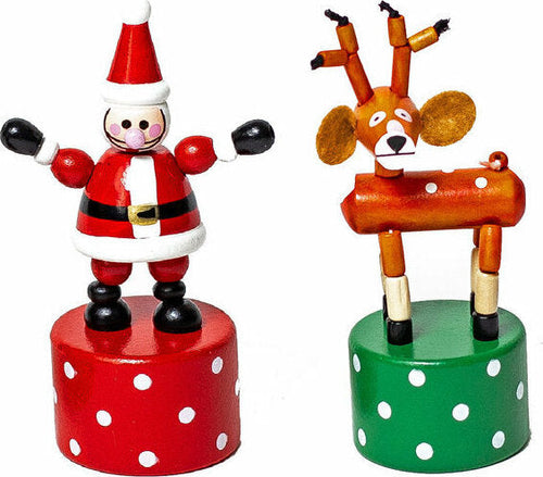 Push Puppet Santa and Reindeer (assorted)