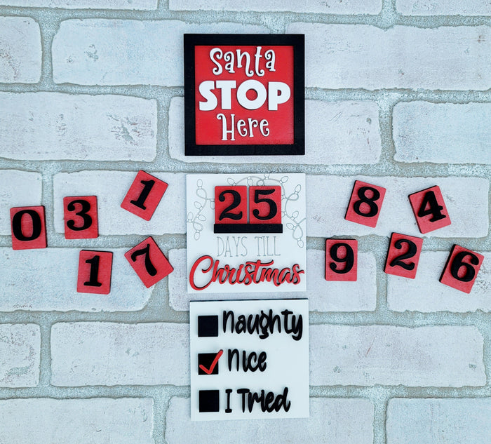 Santa Stop Here- Set of 3- wholesale