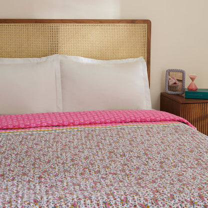 Sarah Anderson Chilena, Couvre-Lit Double Rose Poudré