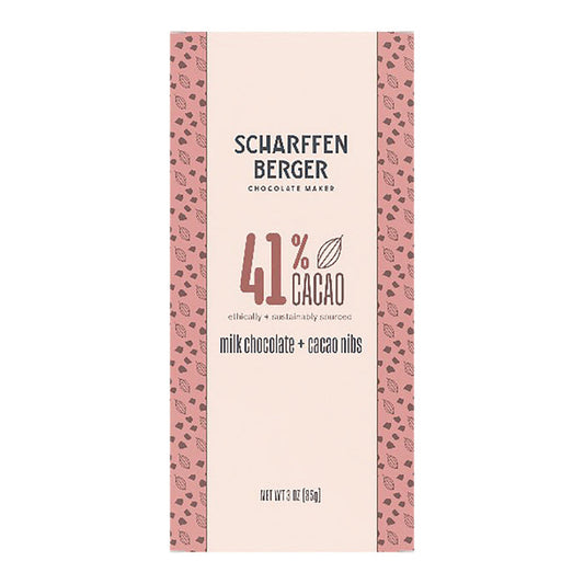 Scharffen Berger 41% Milk Chocolate Cacao Nibs Candy - 12 Count