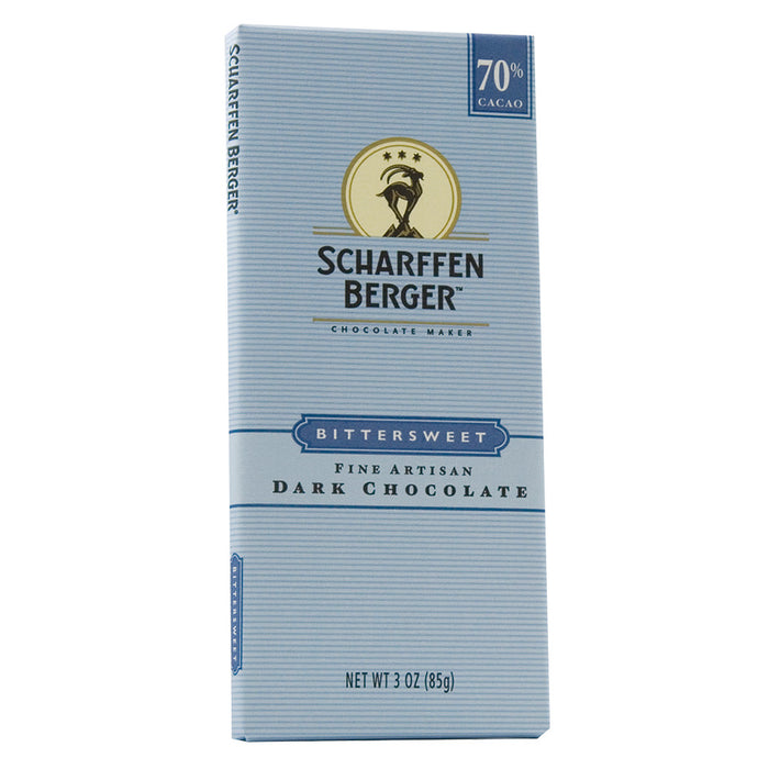Scharffen Berger 70% Bittersweet Dark Chocolate Candy Bars - 12 Count