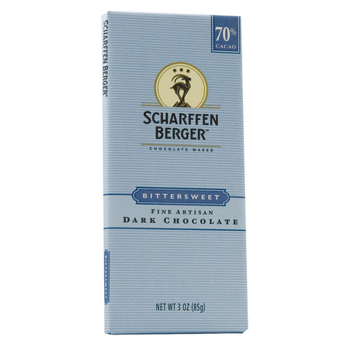 Scharffen Berger 70% Bittersweet Dark Chocolate Candy Bars - 12 Count