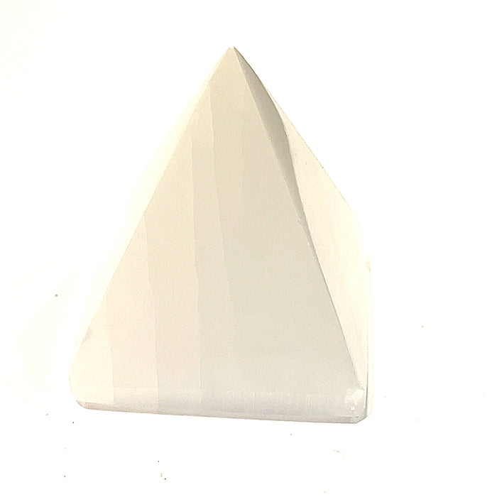 Selenite Gemstone pyramid / cube