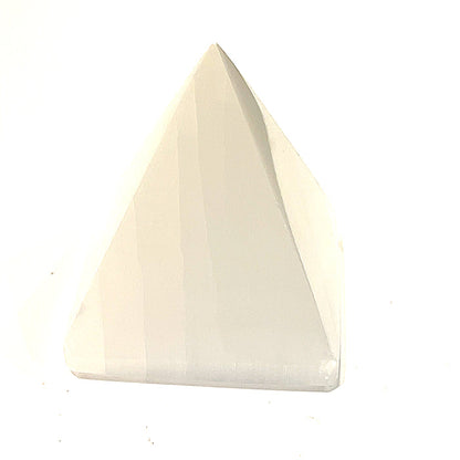 Selenite Gemstone pyramid / cube