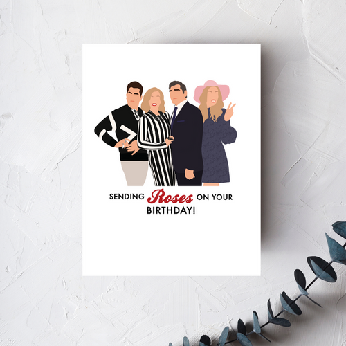 Sending Roses On Your Birthday Greeting Card