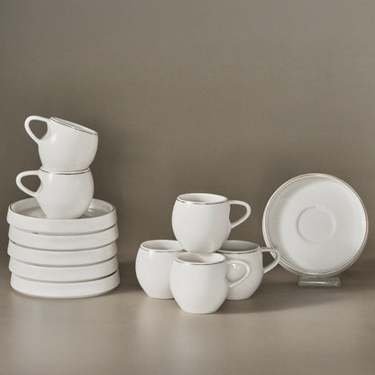 Service à Tasses à Café Karaca Streamline Sunset 6 Pièces pour 6 Personnes, 100 ml