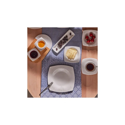 Service Petit Déjeuner Karaca Fine Pearl Helen, 26 pièces carrées/rectangulaires