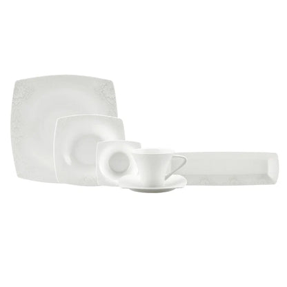 Service Petit Déjeuner Karaca Fine Pearl Helen, 26 pièces carrées/rectangulaires