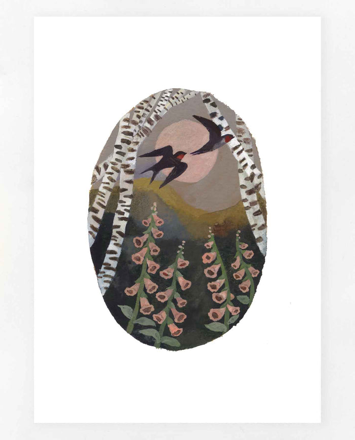 Silver Birch Dreaming Print