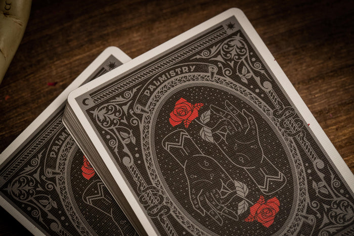 Silver Sable Palmistry Playing Cards Playing Cards by Riffle Shuffle Playing Card Company