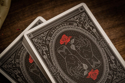 Silver Sable Palmistry Playing Cards Playing Cards by Riffle Shuffle Playing Card Company